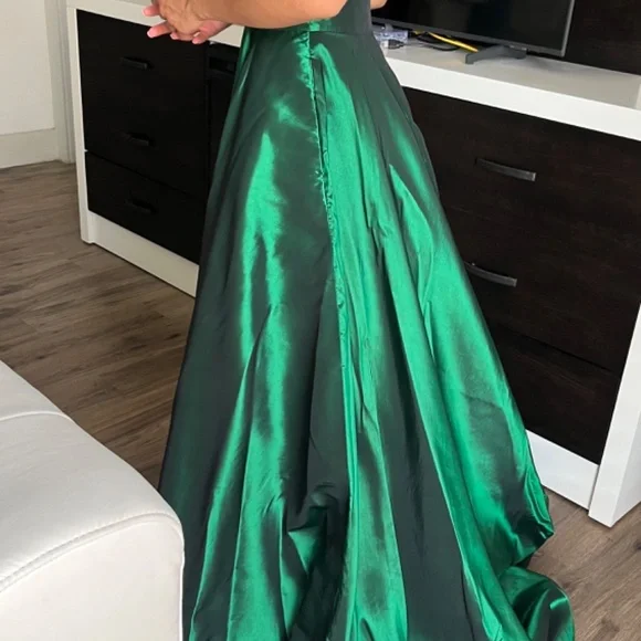 Emerald green dress